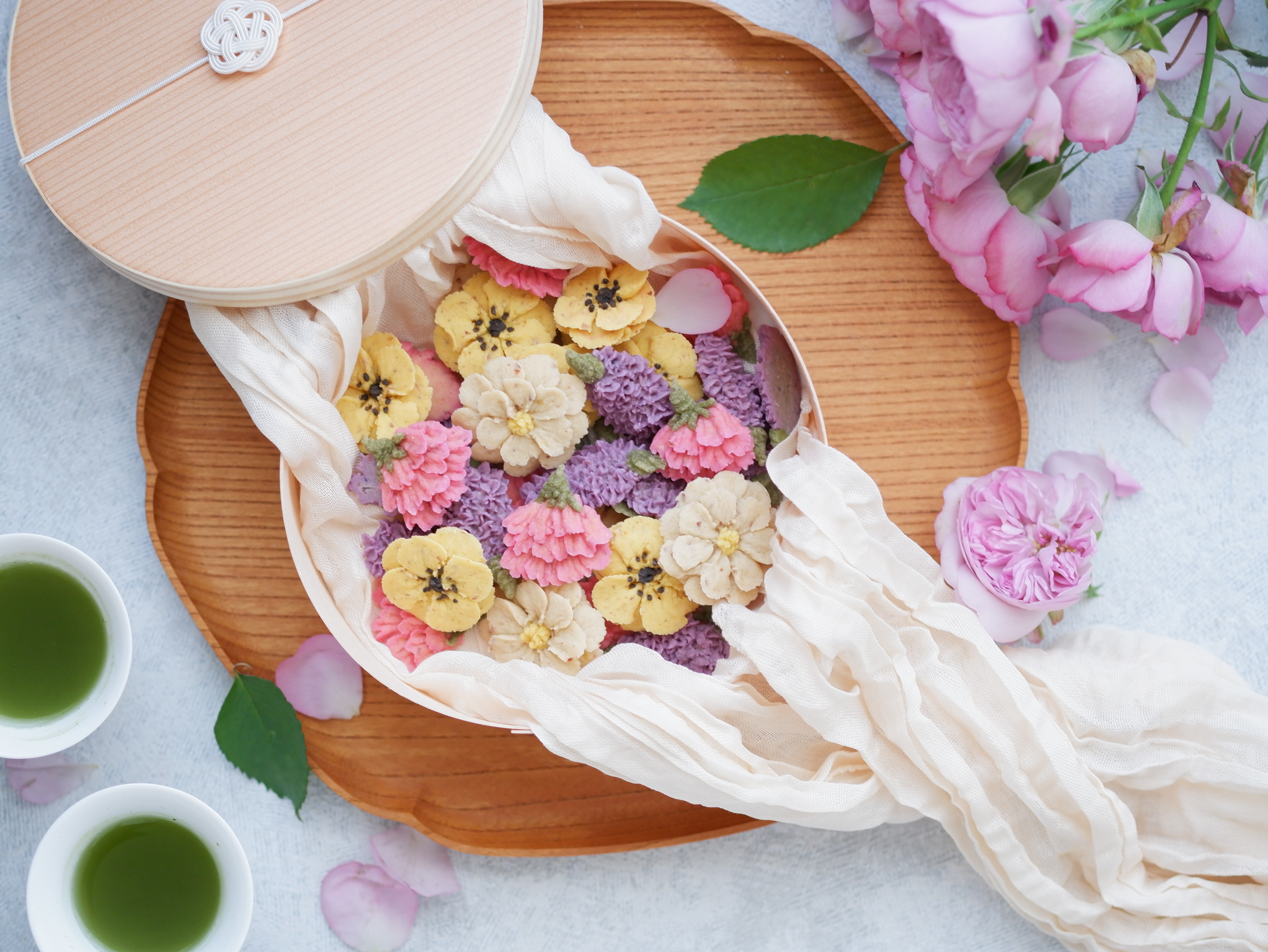 あんこのお花咲くリースケーキ画像